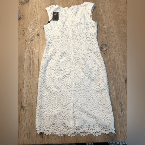Adrianna Papell white lace lined special occasion dress sz 8 NWT - Picture 7 of 9